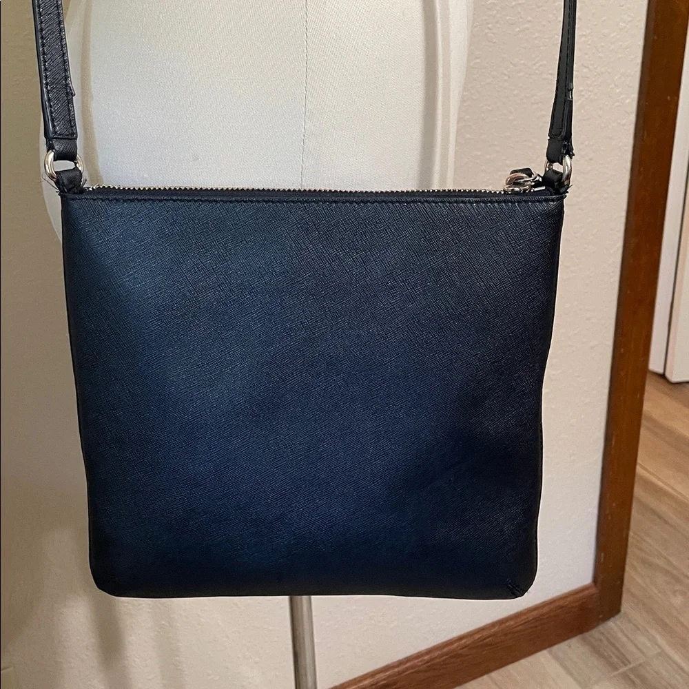 kate spade Black Saffiano Crossbody with Front Zip